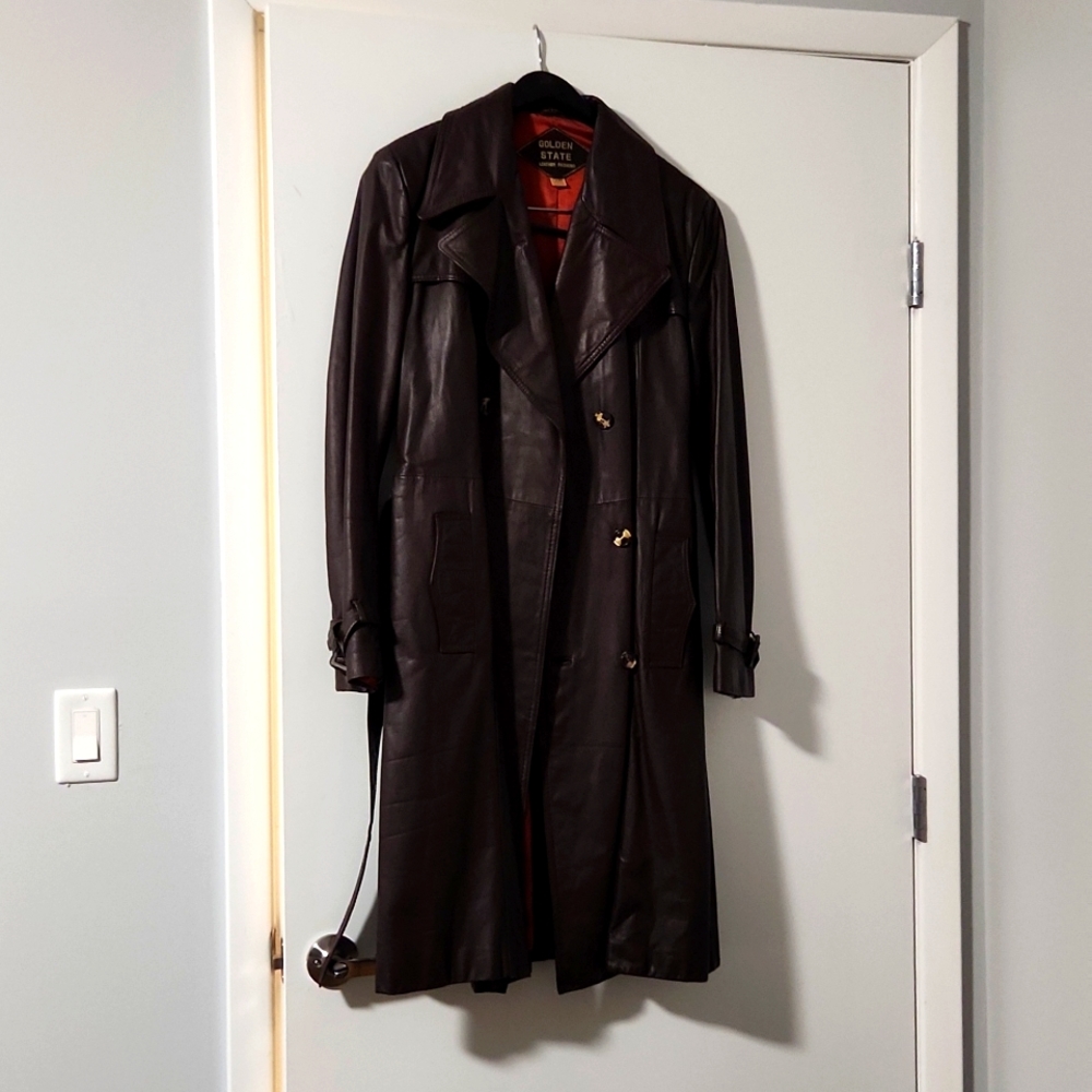 Men's vintage leather coat